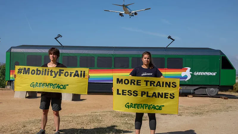 Greenpeace Banner Protest