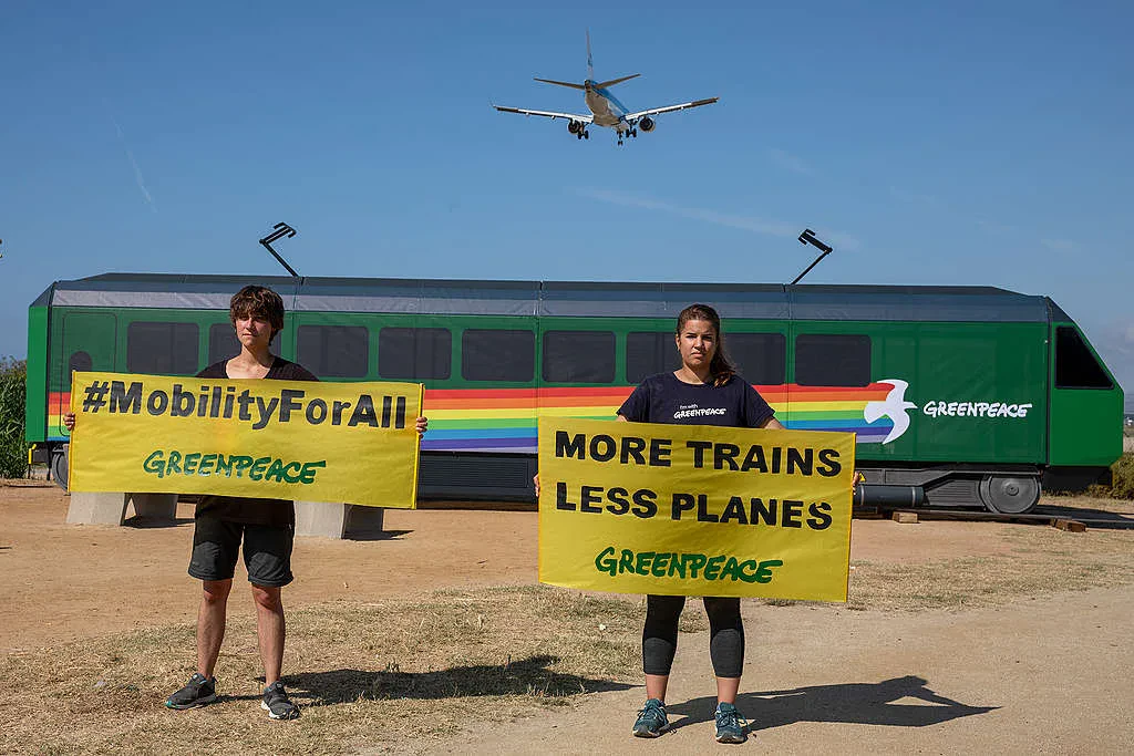Greenpeace Banner Protest