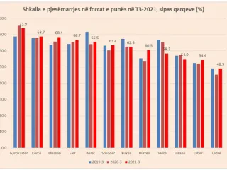 Gjirokastritët dhe Korçarët më punëtorë, Lezha, Dibra dhe Tirana më “dembele”