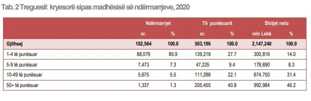 Pandemia falimentoi mbi 1500 biznese në 2020, numri i të punësuarve ra me 5,2%, ndërkohë që më të goditurat ishin turizmi dhe tregtia