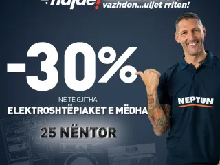 “Black Friday” në Neptun, 2 javë oferta – Kulmi i uljeve në 25 nëntor. Nga 30-55% në të gjitha kategoritë e elektroshtëpiakeve