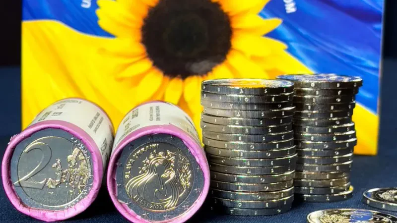 Dy milionë monedha të reja europiane – Estonia fut në qarkullim 2 euro-shin e ri për të mbështetur Ukrainën!