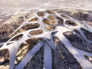 Arabia Saudite po ndërton një vendpushim skish në shkretëtirë! (FOTOT)