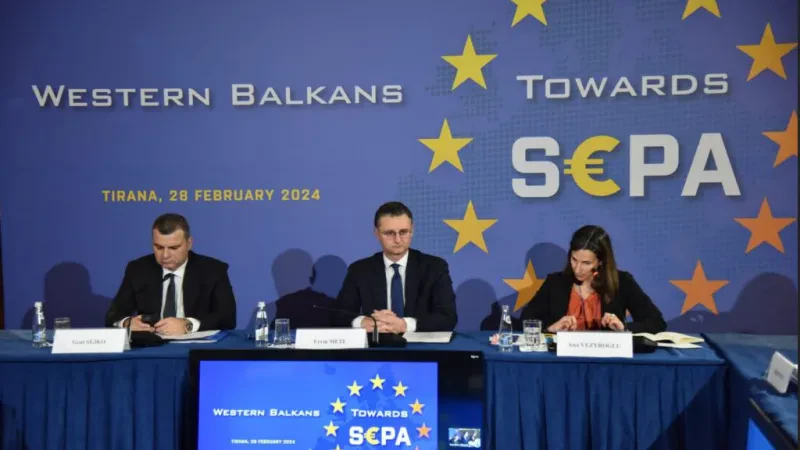 Ballkani Perëndimor drejt Sistemit Europian të Pagesave. Ministeriali në Tiranë mbledh ministrat e Financave dhe Guvernatorët e Bankave Qendrore të rajonit