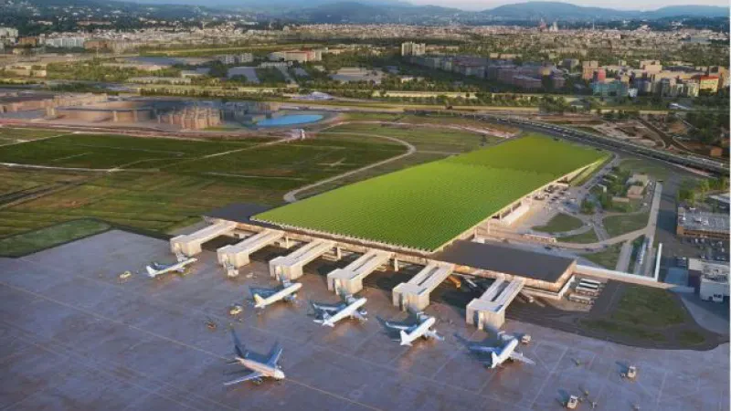 Ky terminal i ri aeroporti europian do të ketë një vresht mbi çatinë e tij!