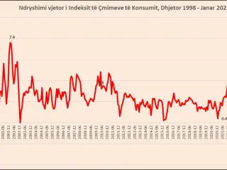 Inflacioni në janar 1.9%, por çmimet e mishit dhe bulmetit u rritën më shumë