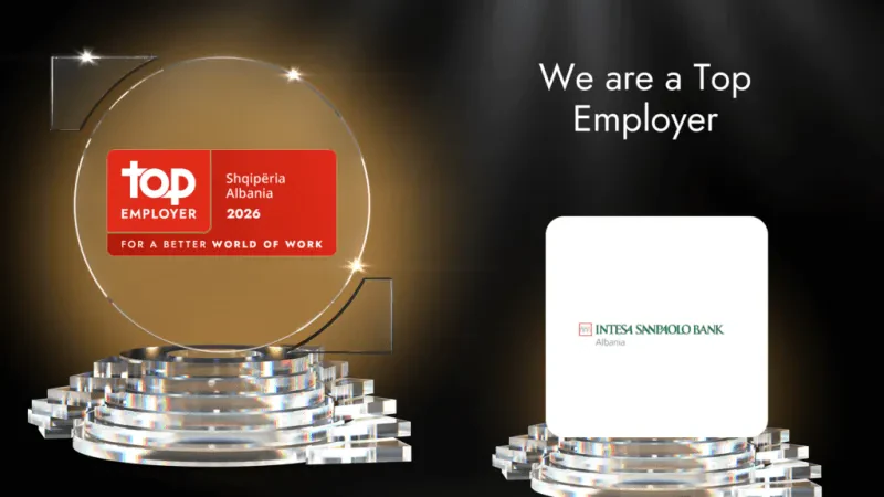 Intesa Sanpaolo Bank Albania ri-konfirmohet si “Top Employer” në Shqipëri për vitin 2026
