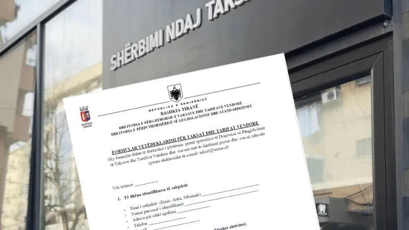 Taksat vendore 2026, Bashkia Tiranë thirrje bizneseve të vetëdeklarojnë të dhënat në e-Albania