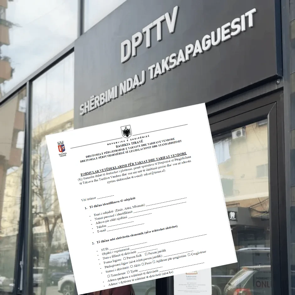 Taksat vendore 2026, Bashkia Tiranë thirrje bizneseve të vetëdeklarojnë të dhënat në e-Albania