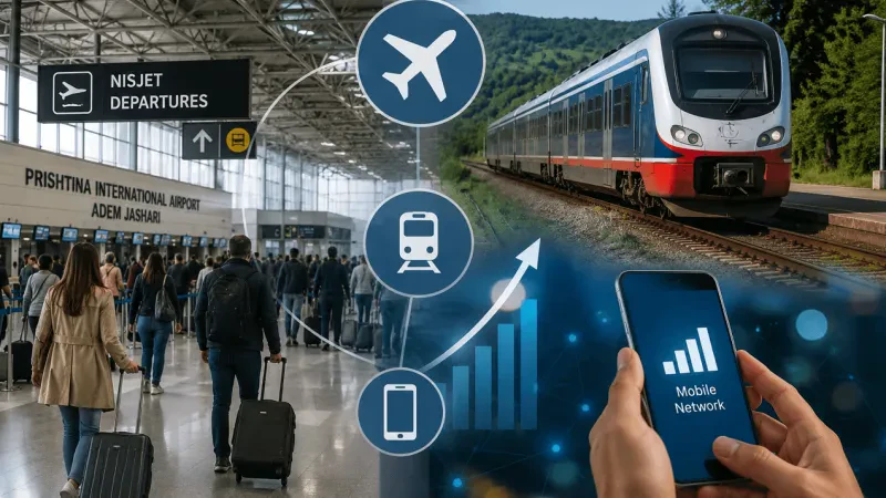 Rriten përdoruesit e telefonisë mobile në Kosovë, bien fluturimet dhe numri i udhëtarëve